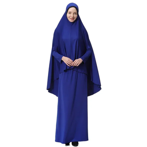 2 Piece Set Muslim Prayer Dress Khimar Abaya Overhead Hijab Skirt Full Cover Islam Clothing Worship Kaftan Djellaba Eid Ramadan - Product Image 1