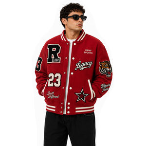 Custom Varsity <b>Jacket</b> <b>Men</b>’s Letterman <b>Jacket</b> Baseball Bomber <b>Jacket</b> College Streetwear <b>Jacket</b> OEM ODM Wholesale Manufacturer - Product Image 1