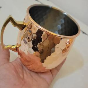 Taza de cobre para Moscow Mule, taza de cobre martillado, taza de cobre puro, taza de cobre para bebidas, taza de cobre para cerveza, taza de cobre para cócteles, Moscow Mule - Product Image 3