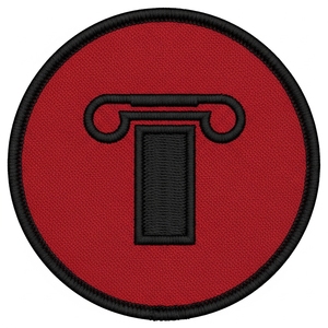 Écusson thermocollant maçonnique Régalia Pilier Soleil Levant, broderie cercle marron, pour vêtements, costume, veste, uniforme et équipement de franc-maçon - Product Image 4