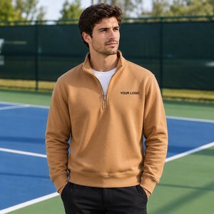 Sudadera Ligera de Manga Larga con Cierre de Cremallera para Hombre, Estilo Francés, para Uso Casual, Suministro de Fábrica al por Mayor - Product Image 1