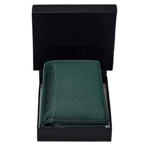 กระเป๋าสตางค์หนังแท้สีดำสำหรับผู้ชาย ดีไซน์หรูหรา ทำมือ ทรงบาง - Product Image 5