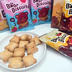 Biscuits Oursons Exotiques de Haute Qualité en Gros, Fourrés au <span class=keywords><strong>Chocolat</strong></span> Fraise, Biscuits pour Enfants avec Motifs Variés - Product Image 4