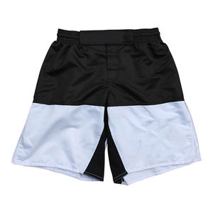 Shorts de boxe MMA personnalisés en gros d'usine, haute qualité, blancs et noirs, shorts de Muay Thai à prix abordable, shorts de boxe personnalisés - Product Image 2