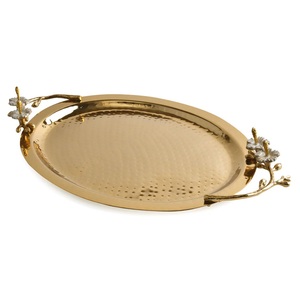 Bandeja de Servir Rectangular de Metal de Lujo con Acabado Pulido, Diseño Minimalista para Uso en Mesa, con Exhibición para Copas de Vino y Uvas - Product Image 2