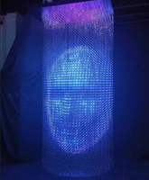 Luces de Proyección LED 3D en Forma de Cubo DMX512, Direccionables, 4096 Píxeles, Interactivas, para Espectáculos de Iluminación, Fiestas, Discotecas