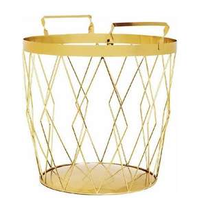 Panier de rangement rectangulaire en fil métallique avec finitions noires pour la cuisine domestique, panier de rangement avec poignées - Product Image 3