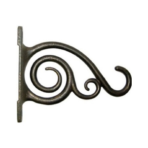 Gancho de Pared de Hierro Forjado Resistente, Diseño Curvo, Soporte para Colgar en Interiores y Exteriores - Product Image 4