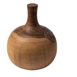 Jarrón Decorativo de Madera de Mango Tallado a Mano para Sala de Estar u Oficina, Regalos y Uso al por Mayor, Jarrón de Flores de Madera Ecológico - Product Image 4