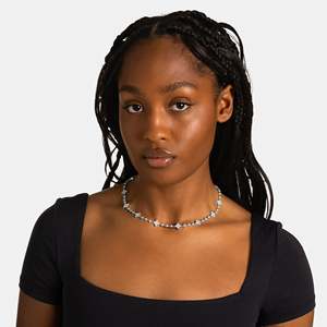 Star Shape Crystal <b>Choker</b> Necklace 925 Sterling <b>Silver</b> Rhodium Plated Minimalist Women's Everyday Wear - Product Image 3