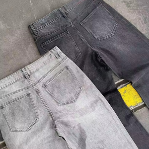 Denim Manufacturer Custom Vintage Wash Blank Oversized Jeans Streetwear Straight Wide Leg Baggy Cotton Denim Pants Jeans for Men - Product Image 4
