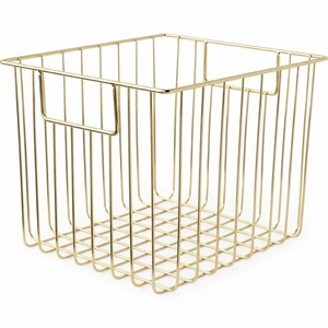 Metal Mesh Storage <b>Basket</b> With Side Handles Wire Organizer Bin For Kitchen Pantry Fruit Vegetables & Office Supplies Best Price - Product Image 2
