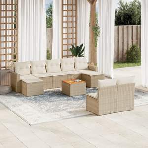 Conjunto de Sofás de Jardín Color Beige - Product Image 1