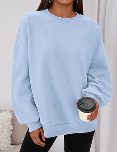 เสื้อสเวตเชิ้ตพิมพ์ลายโลโก้แฟชั่น ทรงโอเวอร์ไซส์ คอกลม สำหรับผู้หญิง - Product Image 4