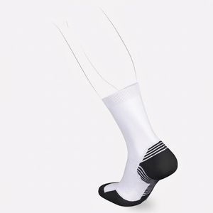 <b>Men's</b> White Ankle <b>Socks</b> Breathable Knitted Solid Pattern Regular Style Summer Sports Wear - Product Image 2
