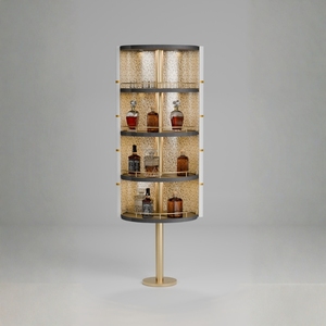 Custom Luxury Modern Solid Wood Home <b>Bar</b> Cabinet Stainless Steel Handles Premium Wine Storage 5+ Compartments Designed for Home - Product Image 2