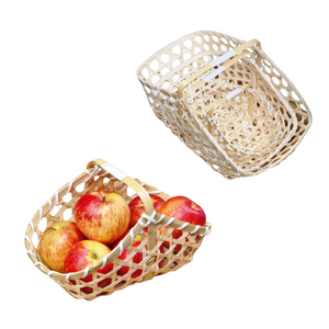 Cesta de Regalo Artesanal de Paja y Bambú, Duradera, Elegante y Ecológica, Cesta de Almacenamiento Tejida Natural - Product Image 1