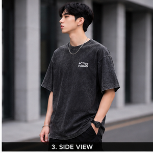 Camiseta de manga regular con cuello alto de punto transpirable de forro polar para hombre Active Squad, venta al por mayor OEM - Product Image 4
