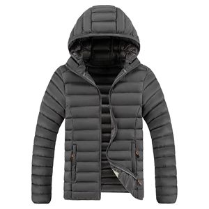 Veste matelassée épaisse en coton pour homme, coupe-vent chaude avec capuche, manteau d'hiver d'extérieur, 100 % nylon patchwork, col montant - Product Image 1