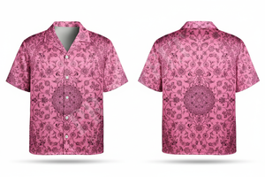 Camisa de Vestir de Manga Corta con Botones y Estampado Floral Elegante de Alta Calidad al por Mayor, Ropa Casual de Verano para la Playa y Fiestas - Product Image 5