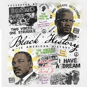 Men's Black History <b>T</b>-<b>Shirt</b> Short Sleeve <b>Silk</b> Screen Printed Cotton Formal Regular Fit Turtleneck Jersey Eco-Friendly - Product Image 5