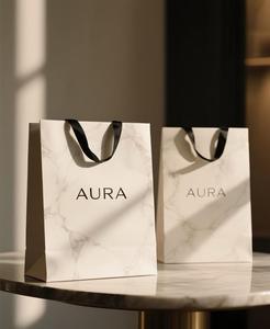 Sacs de shopping en carton kraft de luxe avec logo personnalisé et poignée en ruban pour chaussures, vêtements, emballage cadeau, fournisseur - Product Image 4