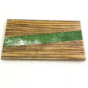 Modern Style Cheese Cutting Board With Handle High Quality Wood and Epoxy Resin Round <b>Shape</b> Chopping <b>Blocks</b> Kitchenware Tools - Product Image 4