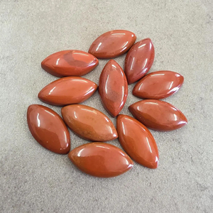 Cabujón de Jaspe Rojo Natural AAA+ en Forma de Marquesa con Reverso Plano, Piedra Preciosa Calibrada para Joyería - Product Image 3