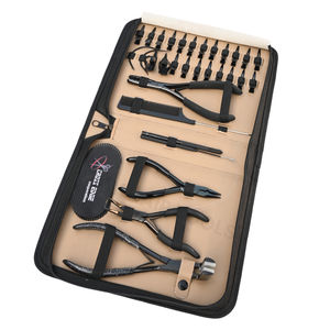 Professional Salon Hair Extension Tools Set Black with Two Hole Crimping <b>Plier</b> Micro Bead <b>Pliers</b> & Thread Pulling Hook Needles - Product Image 1