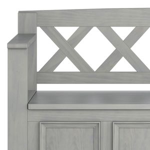 Panca portaoggetti da ingresso Amherst Fog Grey con funzione scarpiera - Product Image 3