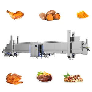 Big Gas Machine Burner Making Pita Tunnel Rotate Large Scale French Bread Meat Baking Oven for Chicken