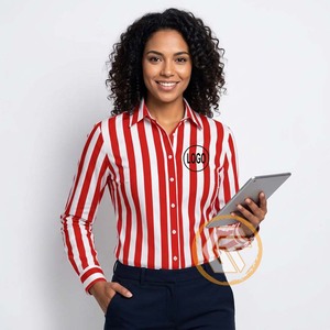 Chemise boutonnée DELTA pour femme, blanche unie, décontractée, écologique, 100 % coton, col rabattu, manches raglan, respirante, coupe classique, toutes tailles - Product Image 2