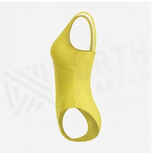Ensemble de yoga 2 pièces imprimé papillon bleu avec finition dorée, body à col en V profond et jupe portefeuille longueur genou - Product Image 3