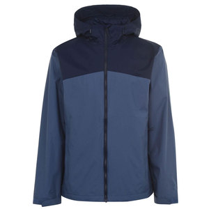 Chaqueta Impermeable Azul Marino con Capucha para Hombre, Diseño Color Block, Casual, para Exteriores, con Cierre de Cremallera, Exterior de Poliéster, Chaqueta de Dos Paneles - Product Image 2