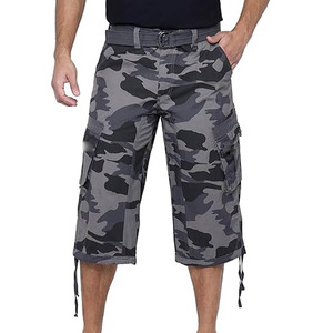 Pantalones cortos de trabajo para hombre, de alta calidad, con estampado, multicolor, con múltiples bolsillos. - Product Image 1