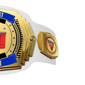 Ceinture de champion de Beer Pong avec texte et design personnalisés, ceinture premium or et blanc pour les fêtes, les tournois et les collectionneurs - Product Image 3