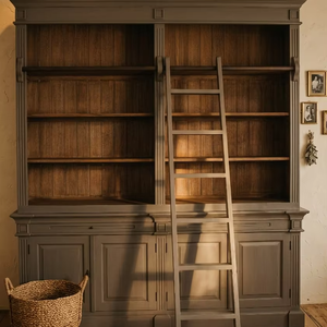 Roberto Eco-Friendly Durable Grey <b>Solid</b> <b>Wood</b> Library <b>Desk</b> Modern Minimalist Design Natural Grey Finish for Home Office Workspace - Product Image 4