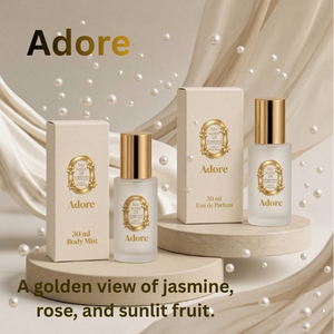 น้ำหอม Adore by My Scent 28 ขนาด 30 มล. โอ เดอ ปาร์ฟูม และบอดี้มิสต์สำหรับผู้หญิง กลิ่นหอมหรูหราจากดอกมะลิ กุหลาบ และผลไม้  นำเข้าจากฝรั่งเศส - Product Image 5