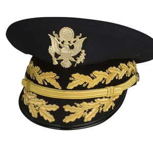 Gorras de uniforme ceremonial personalizadas con insignia de bullion, corona estructurada de primera calidad, sombreros de lujo, proveedor mayorista, precio de fábrica - Product Image 2