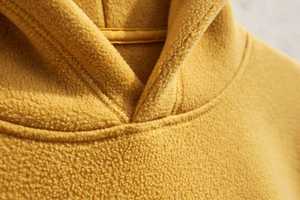 PADA PRIME Sweat-shirt à capuche jaune moutarde pour homme, 100% coton, léger, à manches longues, pantalon de survêtement à taille élastique, décontracté - Product Image 2