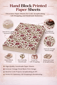 Feuilles de papier décoratives écologiques imprimées à la main en rouleau jetables pour l'artisanat, le scrapbooking, l'emballage cadeau et la papeterie faite main - Product Image 6