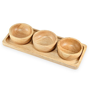 Ensemble de condiments en bois, plat à sauce pour sushi, haute qualité, artisanal, en bois naturel, plats de service. - Product Image 3