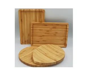 Manufacture handmade Wooden Bamboo Dinner Tray/ Medium Bamboo Breakfast Tray for restaurant hotel home kitchenware