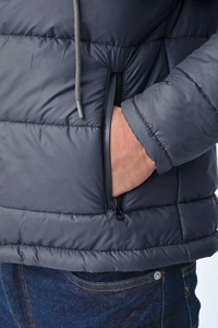 Custom Front Hooded Collar Black Oversized Soft Nylon Puffer Men's <b>Jackets</b> <b>Waterproof</b> Breathable Extremely <b>Warm</b> Winter Wear OEM - Product Image 5