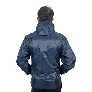 Veste coupe-vent d'extérieur pour hommes de marque personnalisée veste coupe-vent à capuche légère en tissu écologique imperméable pour hiver pour homme - Product Image 5
