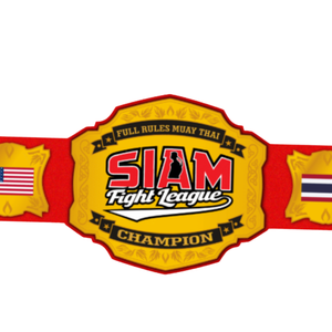 Ceinture de championnat personnalisée Siam Fight League, ceinture de Muay Thai avec drapeaux USA et Thaïlande pour les combattants et les collectionneurs - Product Image 2