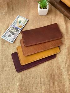 Portefeuille en cuir véritable pour espèces, fournisseur en gros, marque personnalisée, pochette minimaliste pour défi d'épargne LCE-0031 - Product Image 6