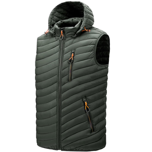 Chaleco Acolchado sin Mangas para Hombre, Chaqueta de Otoño Cortavientos, Informal, Ligera, Cálida, Acolchada, Proveedor Personalizado - Product Image 6