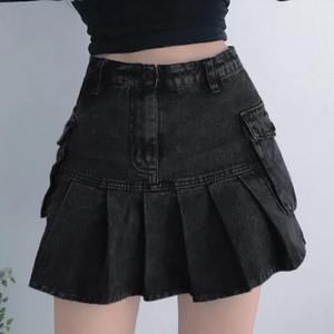 Jupe crayon en jean déchiré taille haute pour femme, longueur genou, décontractée, couleur unie, coupe ajustée, tissu délavé, toutes saisons - Product Image 6
