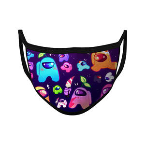 หน้ากากป้องกันแบบซักได้ หน้ากากดีไซน์เนอร์แบบใช้ซ้ำได้ ผ้าฝ้ายโพลีเอสเตอร์พิมพ์ลาย สายรัดยางยืด สำหรับทีมกีฬา - Product Image 6